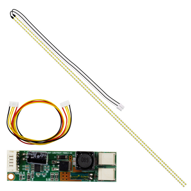 15-27inch Universal LED Backlight Strip LCD Retrofit Kit with Aluminum Edge Plate 2 LED Strips Dimmable 2-Year Warranty