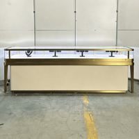 Vitrine de Comptoir de Luxe Verrouillable en Verre pour Bijoux avec Éclairage LED, Meuble de Présentation Écologique Personnalisable pour la Vente au Détail et la Décoration Intérieure