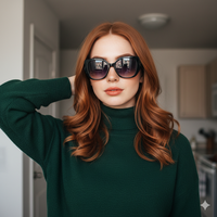 Lunettes de soleil tendance pour femmes Twooo T1345 surdimensionnées personnalisées UV400, style œil de chat, 2026