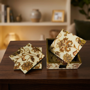 Juego de Posavasos de Madera Natural Pulida, Hechos a Mano, Ecológicos, para Tazas de Té, Café, Cerveza y Vino, Resistentes al Calor - Product Image 3
