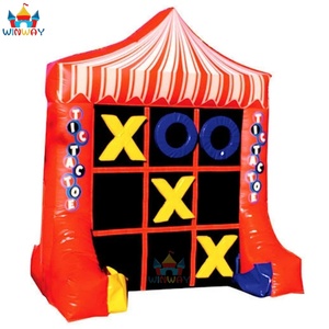 Jeu gonflable géant 2 en 1 pour fête, jeu de carnaval, cinq de suite, tic-tac-toe pour enfants et adultes WINWAYTOYS PVC extérieur - Product Image 4