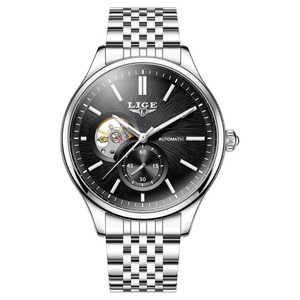 Montres mécaniques automatiques de luxe pour hommes, grand cadran ajouré, style sport, calendrier, pour les loisirs et les affaires - Product Image 5