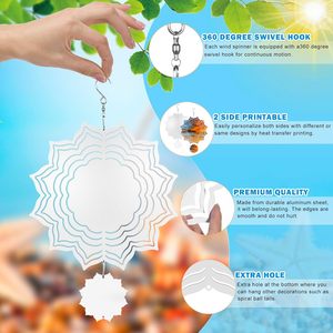 Molino de Viento de Aluminio de 10 Pulgadas para Sublimación, Molino de Viento Cinético 3D de Aluminio para Sublimación de 8 Pulgadas, Molino de Viento para Sublimación con Envío Gratuito - Product Image 5