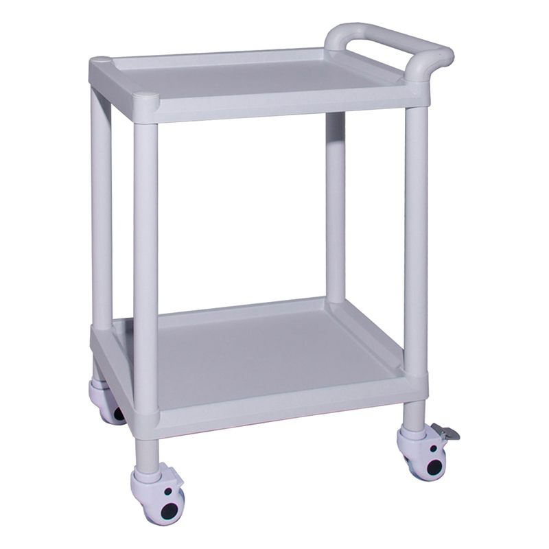 MN-101A  Economical High Quality Hospital Double Layer Plastic Trolley for Sale