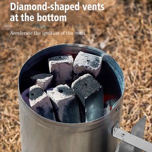 Bán Buôn Thịt Nướng Phụ Kiện Thép Không Gỉ Ánh Sáng Di Động Than BBQ Cháy Khởi Động Lửa Nhẹ Hơn Cubes Ống Khói Khởi Động - Product Image 6