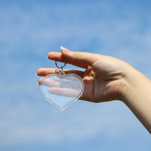 Cadre Photo Rond Transparent Personnalisé en Acrylique avec Porte-clés en Métal Porte-clés en Plastique Pendentif pour Cadeau Promotionnel - Product Image 2