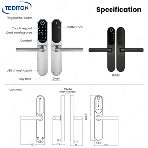 شقة tedititon أمن بدون مفتاح ذكي قفل بيومتري رقمي Tuya on - Product Image 6