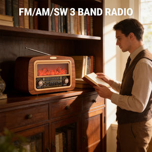 <span class=keywords><strong>Radio</strong></span> rétro classique Estyle NS-904BT AM/<span class=keywords><strong>FM</strong></span> avec lecteur USB/TF - Rechargeable 1500-2000mAh, article de décoration portable pour la maison - Product Image 2