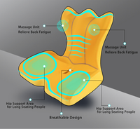 Coussin de soutien lombaire monobloc ergonomique mousse à mémoire de forme rebond doux soulagement du travail coussin de douleur au dos