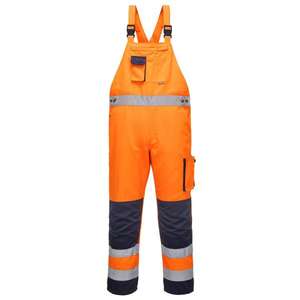 Portwest-TX52ONRL Dijon Hi-Vis ผ้ากันเปื้อนสีส้ม/น้ำเงินน้ำเงินและรั้ง-5036108178971 HI-VIS Workwear - Product Image 1