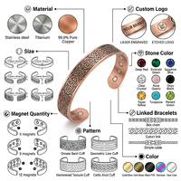 Perhiasan BioMagnetic Wanita, Gelang Manset Ukiran Kupu-kupu Vintage Tembaga Murni 99,9% dengan Magnet Kuat untuk Hadiah Ulang Tahun Ketiga