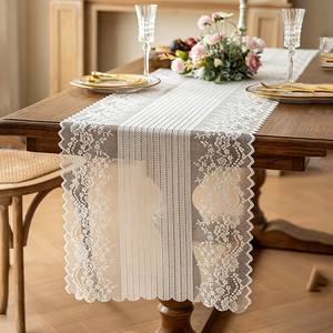 Chemin de table en dentelle blanche tissée, nappe rectangulaire décorative pour fête de Noël, banquet de mariage, fête à domicile, anniversaire - Product Image 4