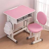 Conjunto de Silla de Escritorio Moderna de Plástico Cómodo con Mesa de Escritura en la Pared y Gancho para Bolsas para Uso en la Escuela, el Hogar y la Oficina