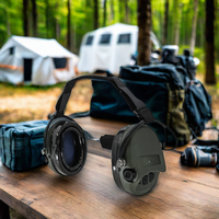 Headset Taktis Elektronik TAC-SKY Over-Ear Silikon TCI LIBERATOR II IPSC Peredam Kebisingan dengan Pickup dan Headband Belakang untuk Menembak