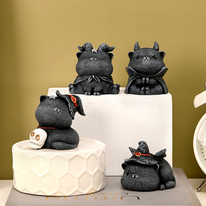 Figura de Resina de Gato Mágico de Alta Calidad, Estilo Halloween Oscuro, Decoración Gótica de <span class=keywords><strong>Brujería</strong></span>, Adorno Espeluznante para el Hogar - Product Image 3