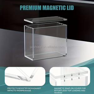 Caja de Exhibición Acrílica con Protección UV del 99% para Cartas Coleccionables Gundam, Caja de Almacenamiento Magnética para Paquetes de Cartas Coleccionables - Product Image 4
