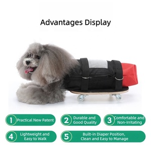 USMILEPET 새로운 디자인 패브릭+목재 장애인 반려동물 견인 가방 스쿠터 편리하고 튼튼한 장애 반려동물용 보행 보조 차량 - Product Image 3