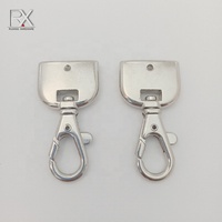 Vente en gros, matériel métallique en alliage de zinc de 25mm, sangle, boucle, mousqueton pivotant, fermoir à ressort pour lanière, ceinture, porte-clés