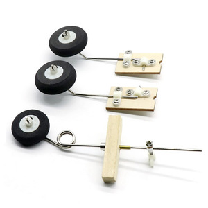 Kit de tren de aterrizaje Su27 para avión Rc, marco de madera, ruedas de alambre de acero con absorción de impactos, dirección de rueda delantera - Product Image 4