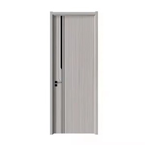 Vente en gros Appartement Chambre à coucher Porte intérieure en bois WPC affleurante personnalisée étanche - Product Image 5