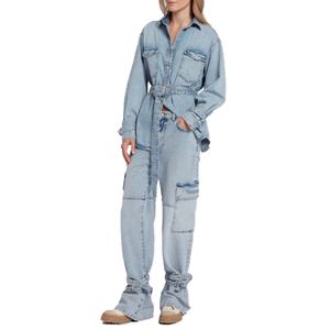 เสื้อเชิ้ตเดนิมผู้หญิงแบบใหม่ขายส่ง แฟชั่นลำลอง สไตล์โอเวอร์ไซส์ แขนยาว สวมใส่สบาย พร้อมเข็มขัด - Product Image 2