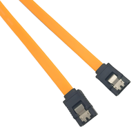 Jaket PVC inti tembaga lapis kabel SATA 7PIN lurus ganda antarmuka wanita tingkat Transfer 6Gbps untuk transmisi Data komputer