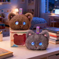 Robot Compagnon Intelligent IA en Peluche, Animaux Mignons de Dessin Animé, Robot en Peluche Apaisant, Jouet en Peluche Éducatif Anti-Stress pour Bureau, Pendentif