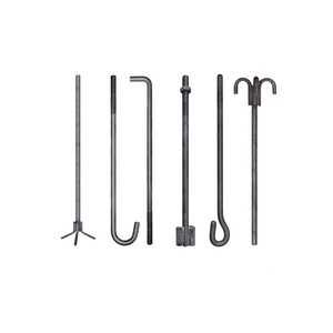 Pernos de Anclaje de 1500 mm, Doble Cabeza, Acero al Carbono Q235, Estándar Nacional DIN7990, para Estructuras de Acero, Uso Preincrustado en Farolas - Product Image 1