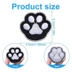 Toppa con stampa a zampa di cane con impronta di gatto Appliques adesivo per la riparazione di abbigliamento fai da te giacca zaino - Product Image 2