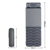 Matelas gonflable d'extérieur en nylon, directement de l'usine, découpable, léger, pliable, avec oreiller intégré, résistant à l'humidité, imperméable, pour le camping