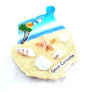 Venta al por mayor diseño personalizado Gran Canaria recuerdo turístico hecho a mano resina loro imán del refrigerador - Product Image 2