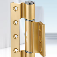 Charnière universelle anti-fuite d'huile en aluminium spatial, sans rainurage, avec amortissement, pour porte en aluminium de norme européenne (gauche/droite)
