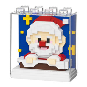 Ensemble de blocs de construction de Noë<span class=keywords><strong>l</strong></span> pour enfants, cadre photo transparent, jouets de sapin de Noë<span class=keywords><strong>l</strong></span>, plastique ABS compatible avec M&K - Product Image 5