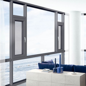 DIAOSI 93 erudito de vidrio doble de aluminio ventana abatible - Product Image 5