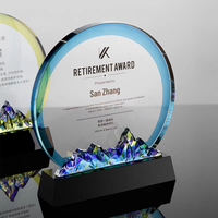 Trophées de cristal de montagne colorés créatifs sur mesure