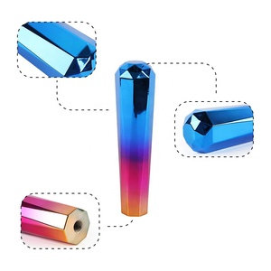 Accessoires de voiture JDM Pommeau de levier de vitesse manuel universel en aluminium Neo Burnt Blue Diamond <span class=keywords><strong>Shape</strong></span> 4 Sizes avec adaptateur de tête - Product Image 6