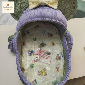 Wholesale Star Baby Cradle <strong>Basket</strong> Modern Style Poly Color Hand-Woven Car Sleeping &amp; Lying Out Crib Soothing <strong>Basket</strong> - Product Image 5