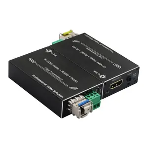 Mini 4K 2K Hdmi Over Fiber Extender Converter Met Rs232 + Externe Audio Smf 20Km Videotransmissie