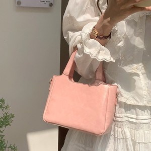 Women's Horizontal <b>Square</b> Shoulder Bag Pink Off White Black Zipper Closure Minimalist Style Everyday Use L8978 - Product Image 4