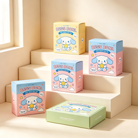 Boîte cadeau personnalisée en carton blanc recyclable avec pelliculage mat pailleté pour figurines, livraison express en 72h, vente en gros