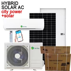Climatiseur solaire hybride DC 12000 Btu avec alimentation électrique réseau pour maison, bureau, hôtel - Économie d'énergie et contrôle intelligent - Product Image 1