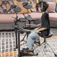 Batterie Électrique Professionnelle Kit de Percussion Numérique Pédale de Kick MIDI Batterie Électrique