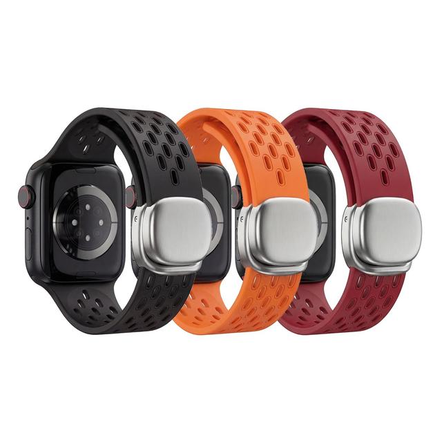 Suitable for Apple Watch Series 8, 765SE, and 765SE with Holes - Apple Magnetic Strap, Apple Watch Silicone Strap
