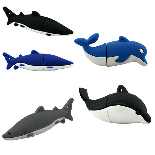 New USB 2.0 Custom 3D Killer Whale Cartoon Flash Drive 1GB-64GB Gifts