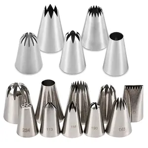 1M6 Tooth Cake Decorated Cookies Rose Baking DIY Tool M 304 Stainless Steel Adorned Nozzle Cake Molds Suppliers