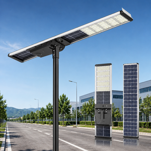 60W 80W 100W Outdoor <b>LED</b> Solar Street <b>Light</b> IP66 Waterproof for Road Garden Parking Area LCS-XY-63 3030 High Efficincy USA Brand - Product Image 1