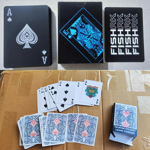 Mới chơi thẻ tùy chỉnh in ấn Rose Gold Pet chơi thẻ Poker boong của thẻ nhựa không thấm nước chất lượng cao trò chơi vàng đen - Product Image 4