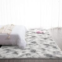 Tapis de sol transfrontalier en peluche à poils longs, tie-dye, lavable en machine, pour bureau, salon, chambre à coucher, chevet, modèle couverture