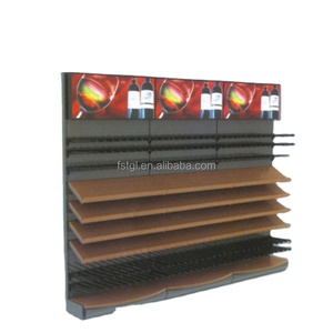 Estantes de exhibición de frutas y verduras, estante de madera resistente para supermercado - Product Image 3