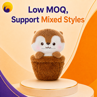 Peluche Chipmunk en stock, jouet en peluche doux, faible MOQ, styles variés, pour boutiques de cadeaux, vente au détail et en gros, fournisseur de peluches écureuils